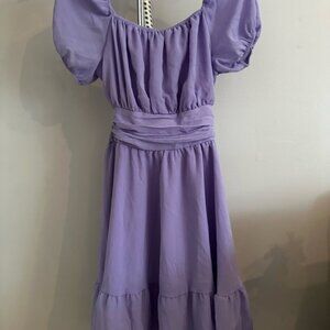Elegant Lavender Mini Dress